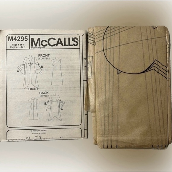 🍄NEW McCall’s 4295 Misses Dusters Dress Options Uncut Pattern Sew Petite 8 - 12 - Picture 2 of 7